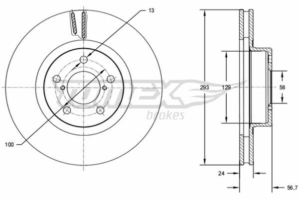 Brzdový kotouč TOMEX Brakes